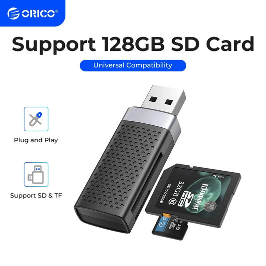 ORICO Card Reader USB 3.0 Flash Smart Memory Card 2 Slots for TF SD Micro SD Card Adapter Laptop Accessories PC Macbook Linux